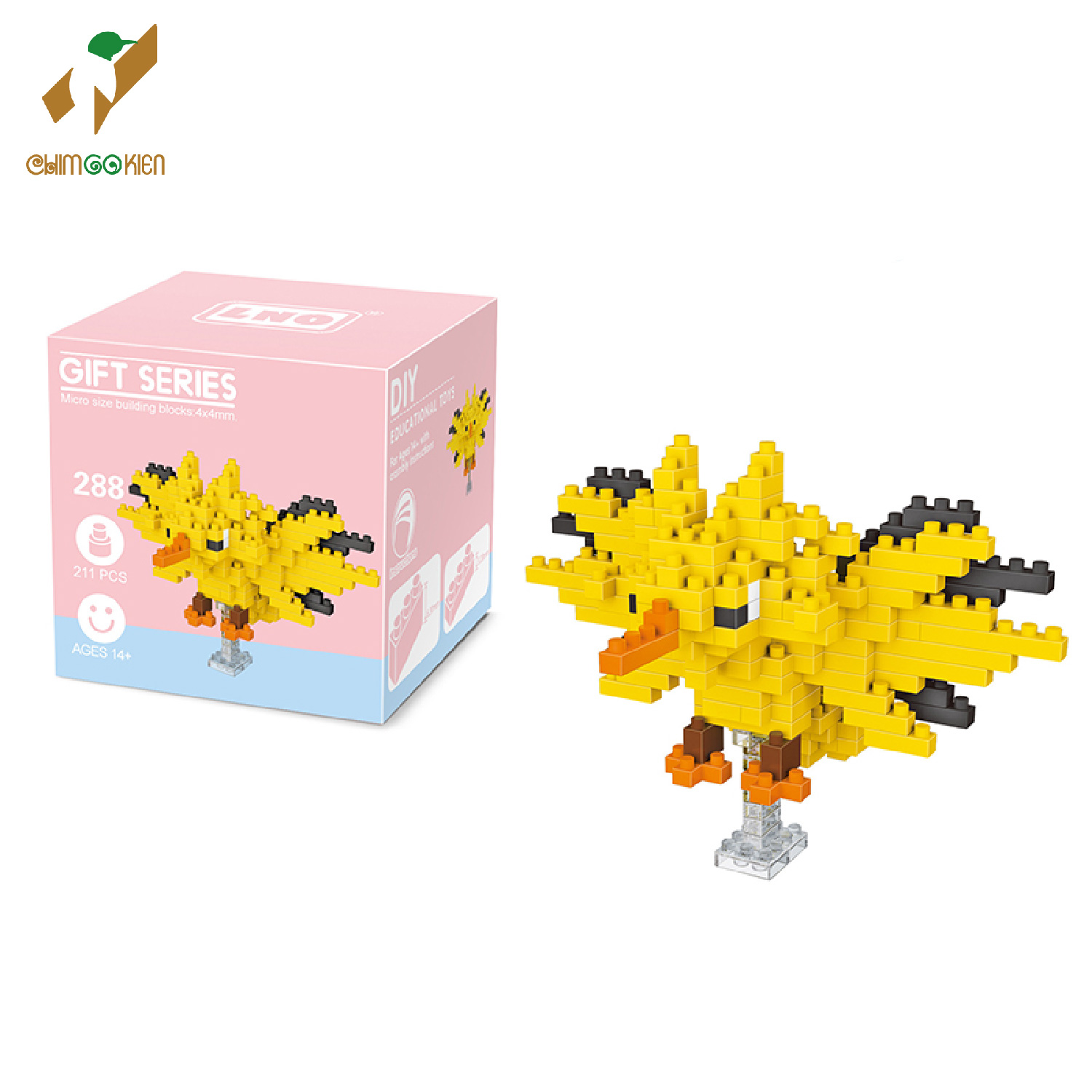 Set toy Lego folded shape character Pokemon bird myth