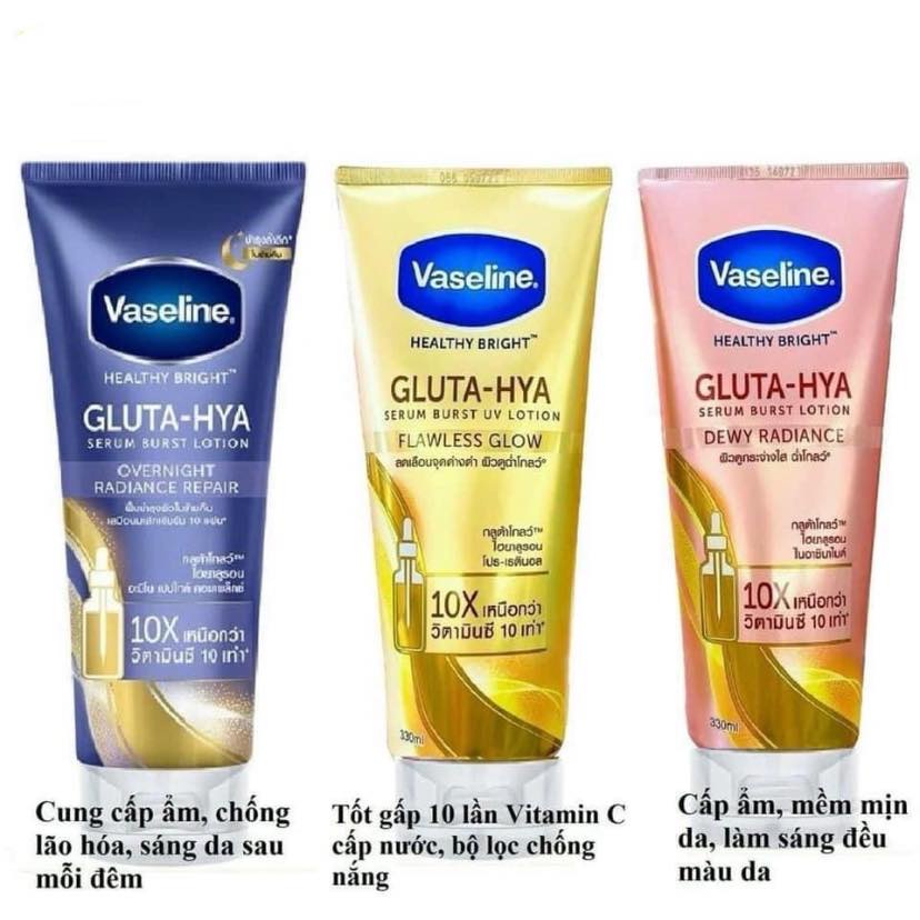Sữa dưỡng thể Vaseline Gluta HYA Serum 10X Thái Lan 3OOML