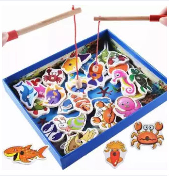 🐠🐠Đồ Chơi Câu Cá Nam Châm 3D Bằng Gỗ An Toàn Cho Bé
