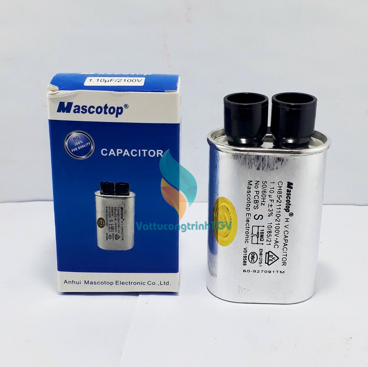 Tụ lò vi sóng mascotop 2100vac ch85 1uf+3%