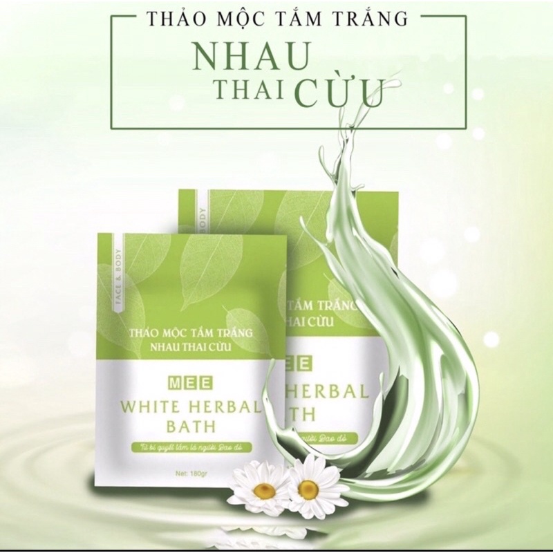 Combo 2 bột thảo mộc tắm trắng nhau thai cừu MEE