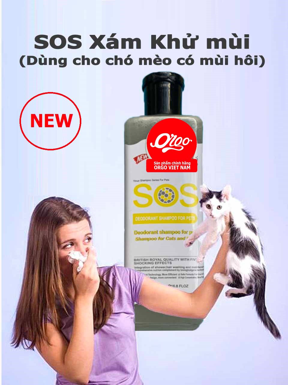 Sữa tắm cho chó mèo SOS sampoo omega Spa