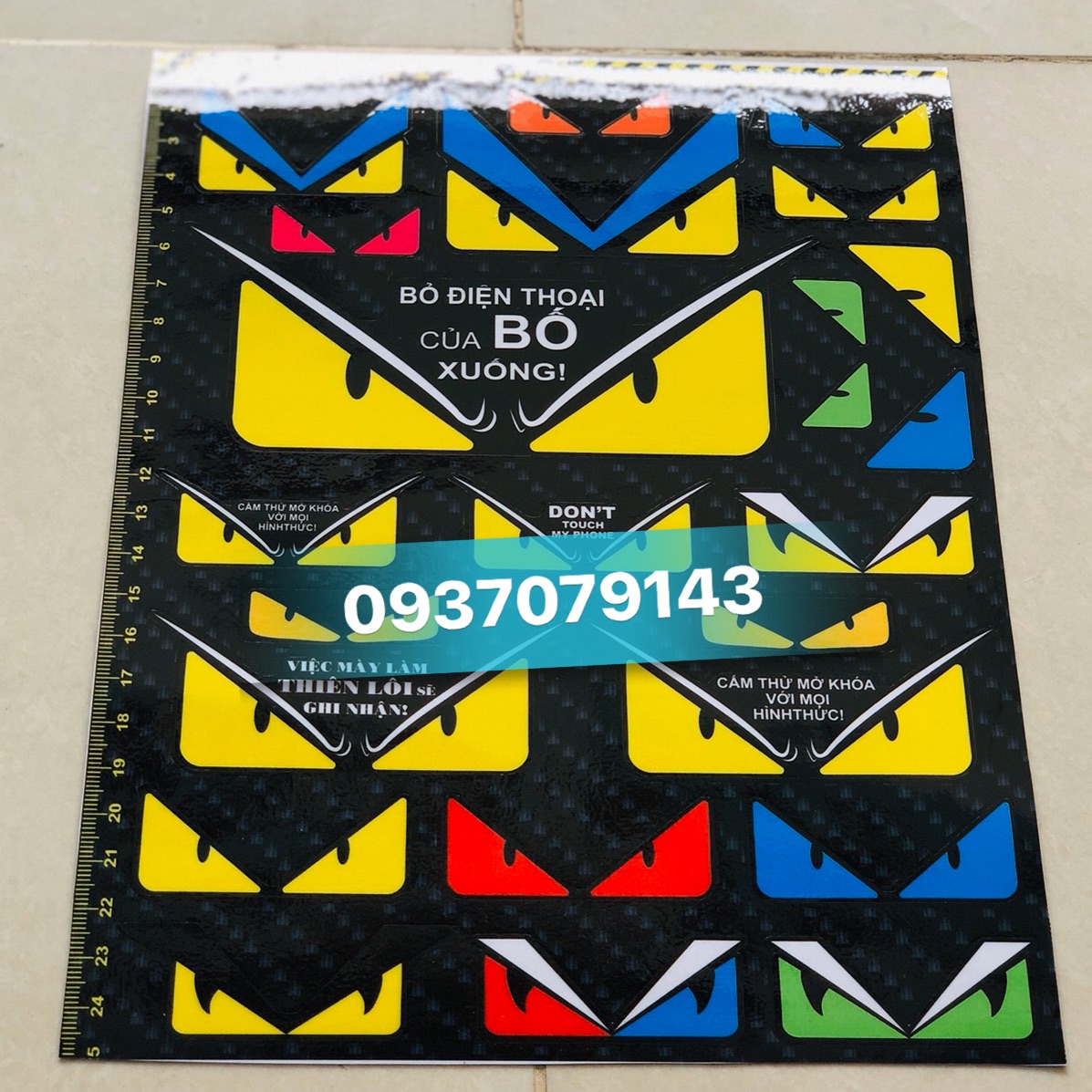 Sét tem mắt fendi dán điện thoạilaptop....