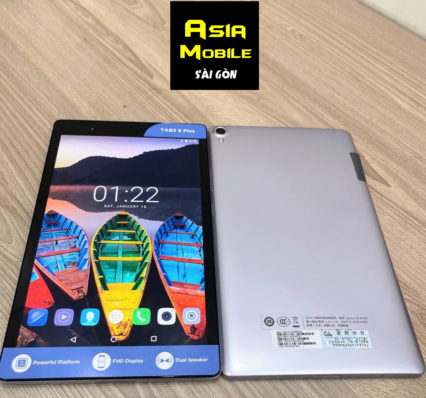 Máy Tính Bảng Lenovo Tab 3 8 Plus 8703N/X Full Box - Tặng Ốp Lưng (Chip 625 - Chơi Tốt Các Loại Games)