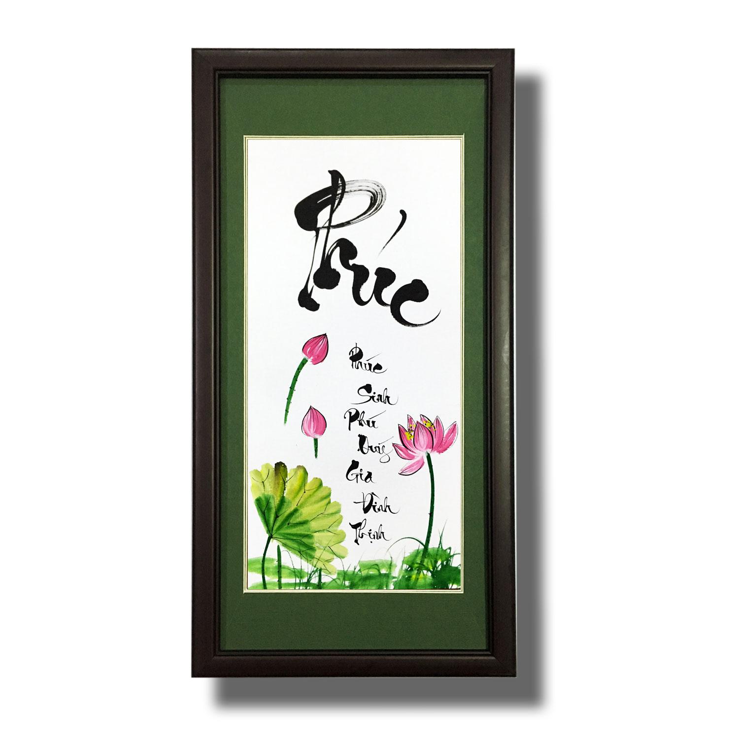 Tranh thư pháp VIẾT TAY - CHỮ LỘC 01