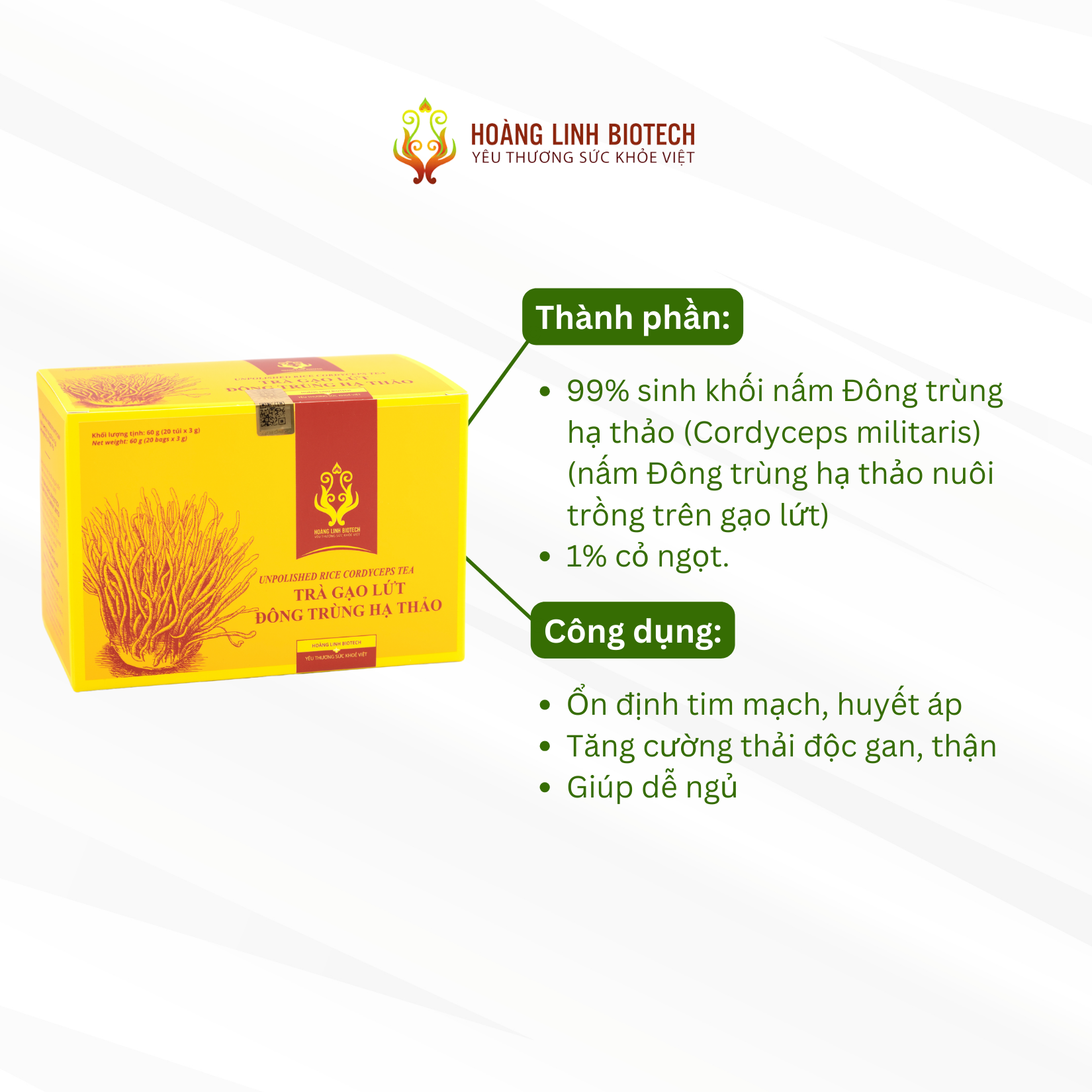 Trà Gạo Lứt Đông Trùng Hạ Thảo
