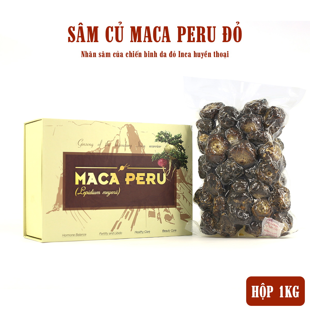 SÂM CỦ MACA PERU ĐỎ KHÔ ngâm rượu, sắc thuốc, pha trà