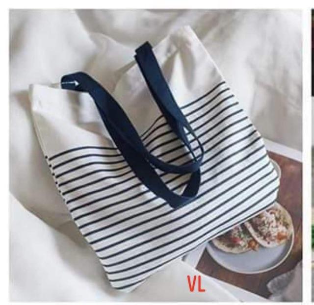 Túi vải kẻ ngang bla0919