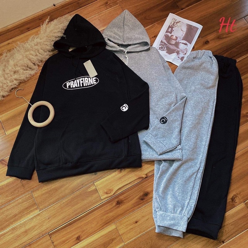 Bộ Pray chữ C chất nỉ ngoại H2 Chất Cotton Mát Mịn Thấm Hút Mồ Hôi In Hình Đẹp