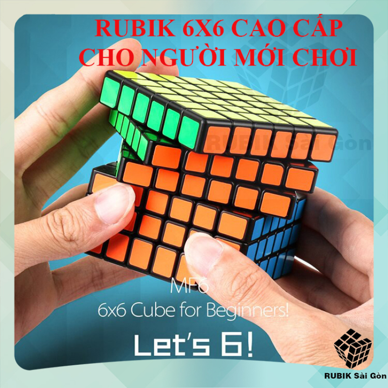 Rubik 6x6 Moyu Meilong, Rubic Stickerless Đẹp Mắt, Xoay Mượt, Ru Bíc Viền Đen 6x6 Lập Phương, Ru Bik Giá Rẻ