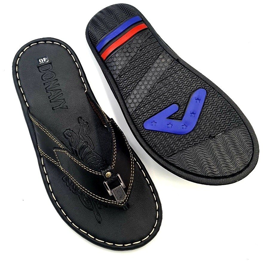 DÉP XỎ NGÓN NAM DA BÒ THẬT 100% D,KC