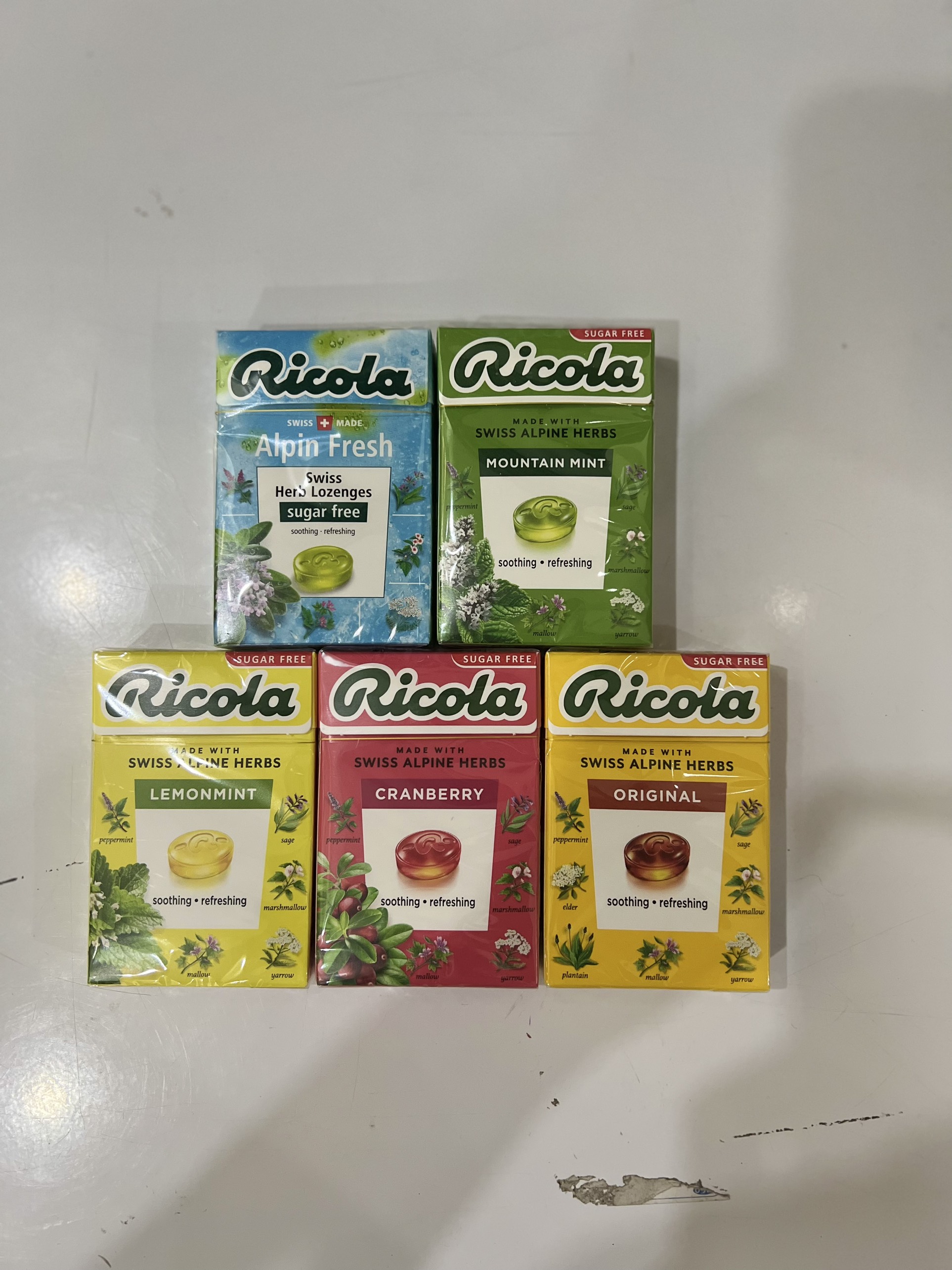[ 5 Vị ] Kẹo Thảo Mộc Ricola 40Gr Nhập Khẩu Thụy Sĩ (Cranberry)