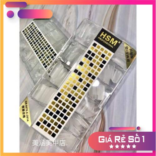 [HCM]Móng up vuông hsm mặt nhám sẵn- hộp đủ size 500 móng từ 0-9
