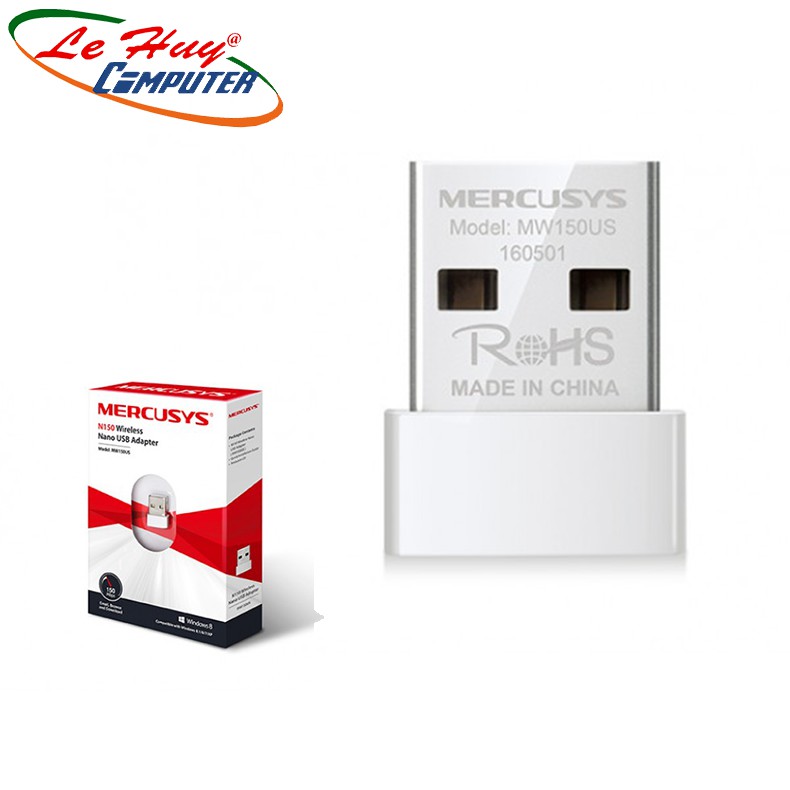 Bộ thu wifi không dây chuẩn n mini usb mercusys mw150us-150mbps -