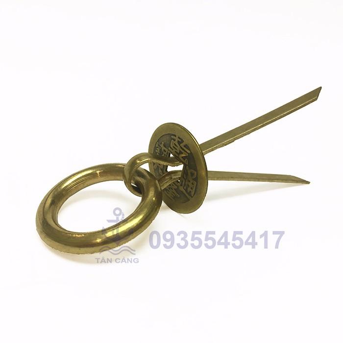 Núm kéo tròn 16 mạ đồng - KT: 3 cm