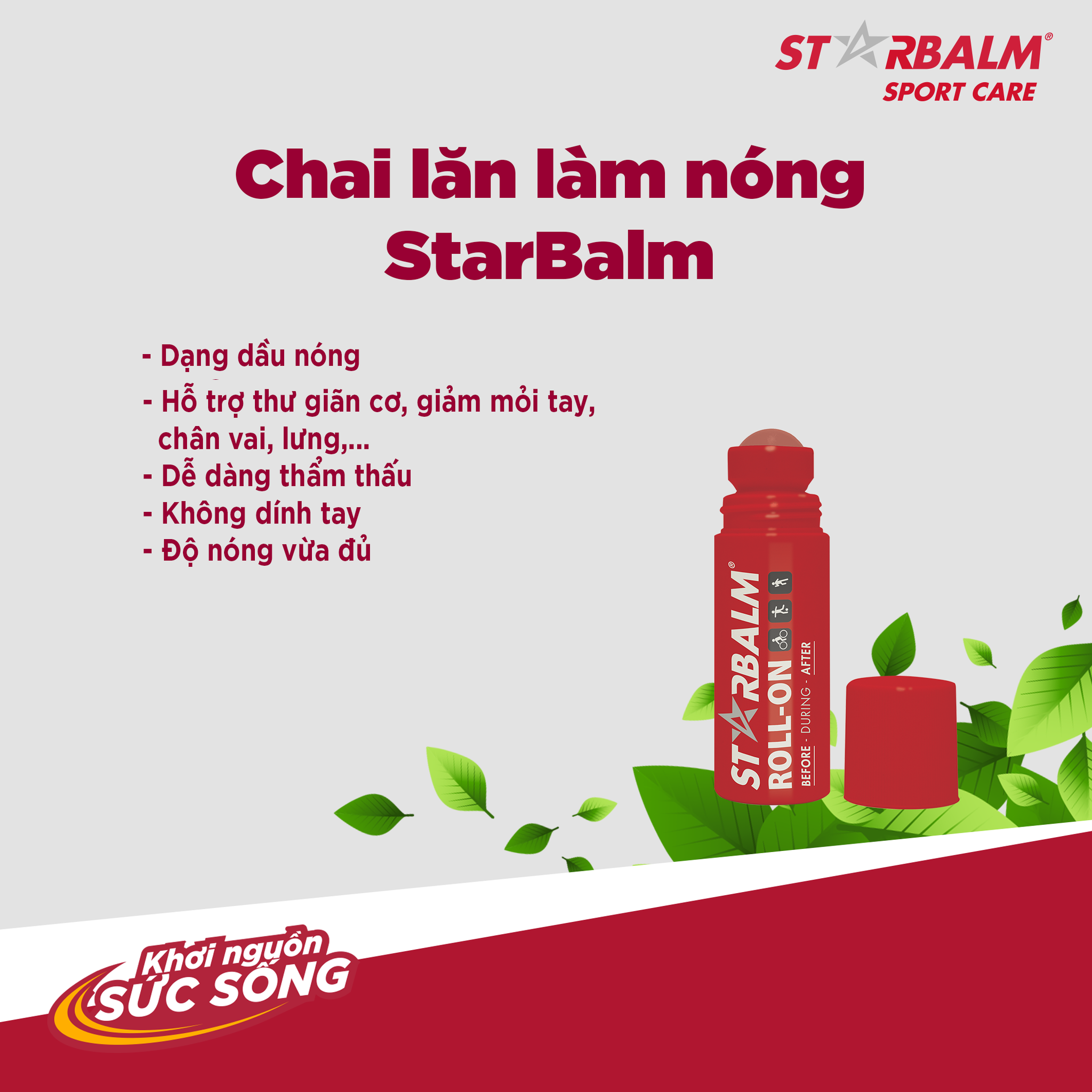 Chai Lăn Làm Nóng Starbalm 75Ml