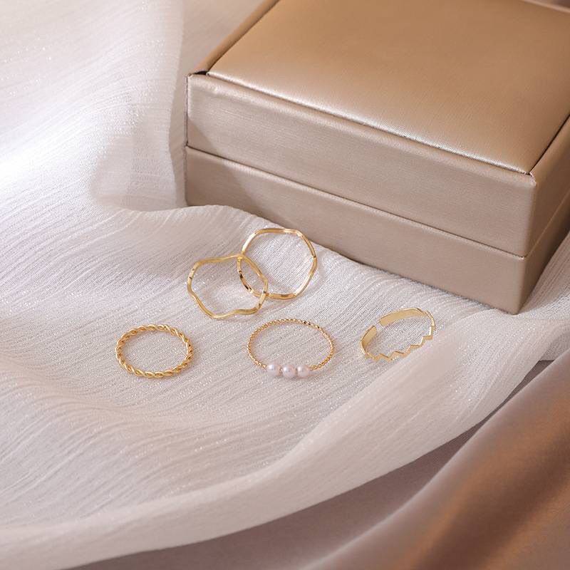 Set 5 nhẫn thời trang dành cho Nữ