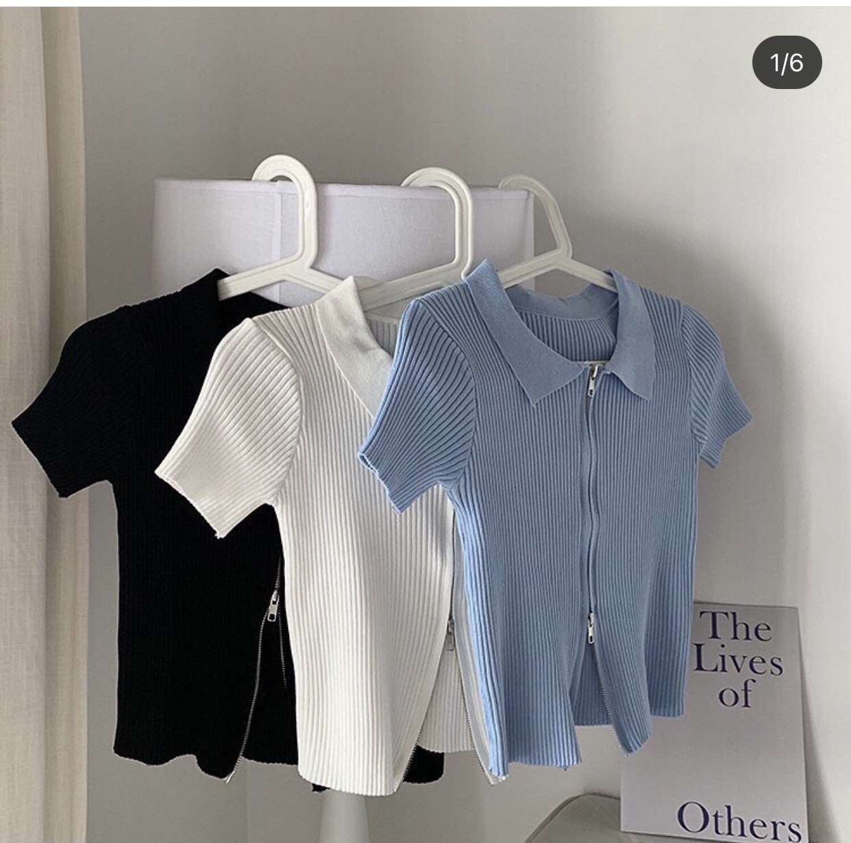 Áo Croptop Gân Dây Kéo
