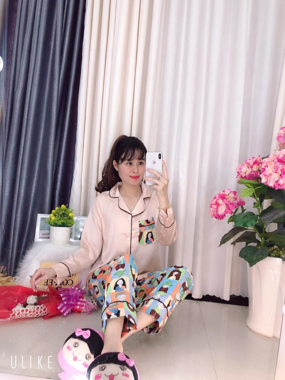 Sét bộ lụa,satin có túi quần-MTB