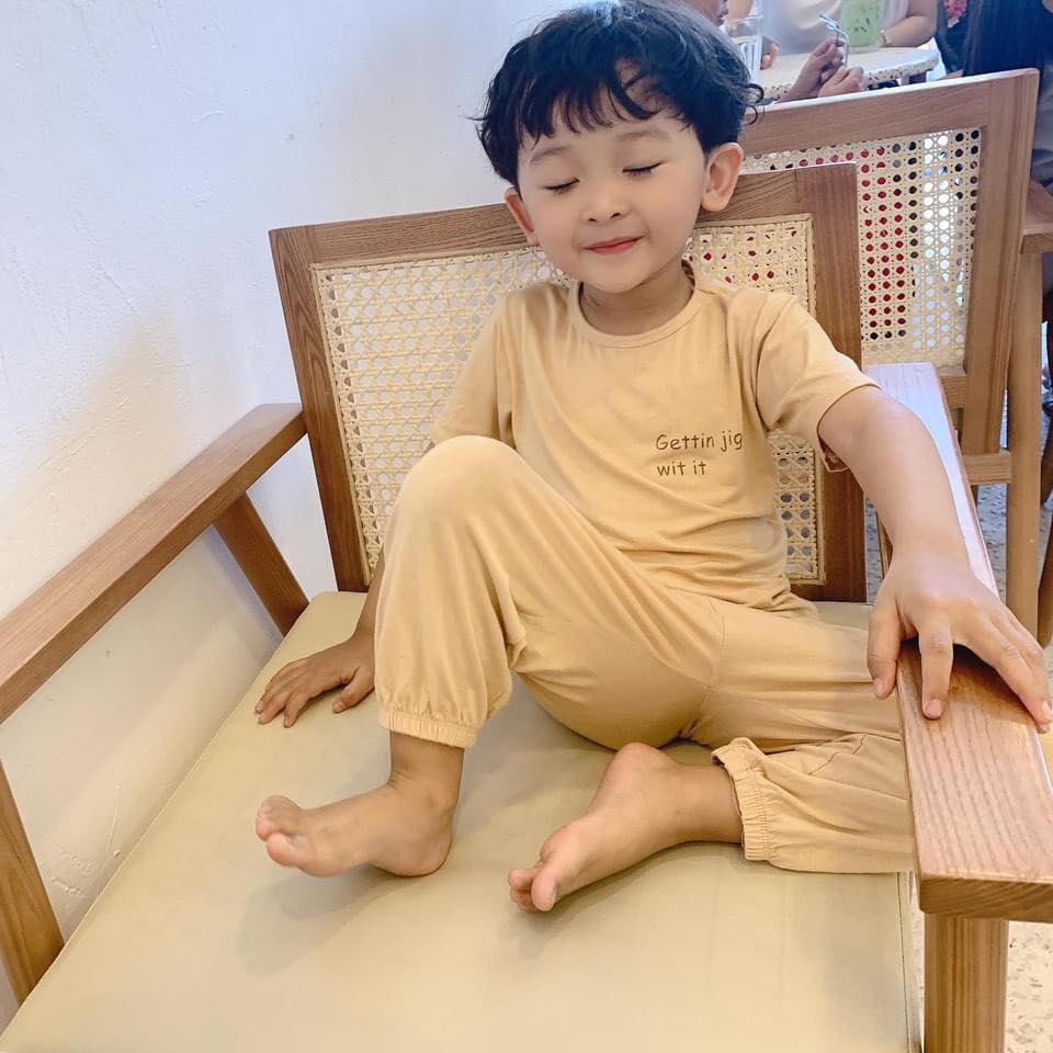 *** Free Ship *** Bộ Cộc Tay Quần Dài Alibaba Chất Thun Lạnh Hàng MinKy Mom Dành Cho Bé Trai Bé Gái (8-18kg) Shin Kids