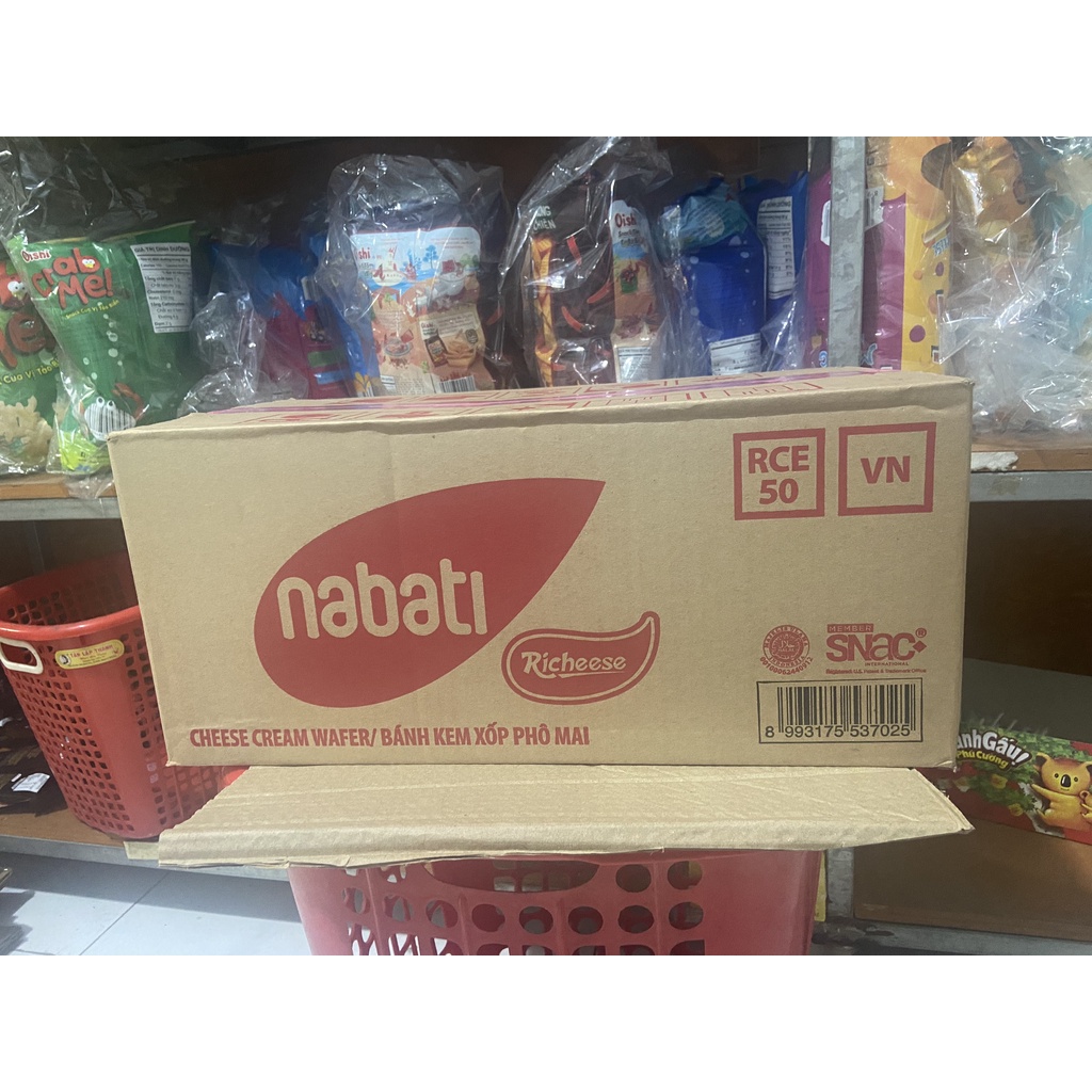 (Bán sỉ) Thùng Nabati (60 bịch x 50g) các vị