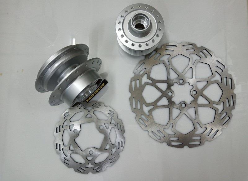 đùm xe raider trước sau full đĩa màu bạc