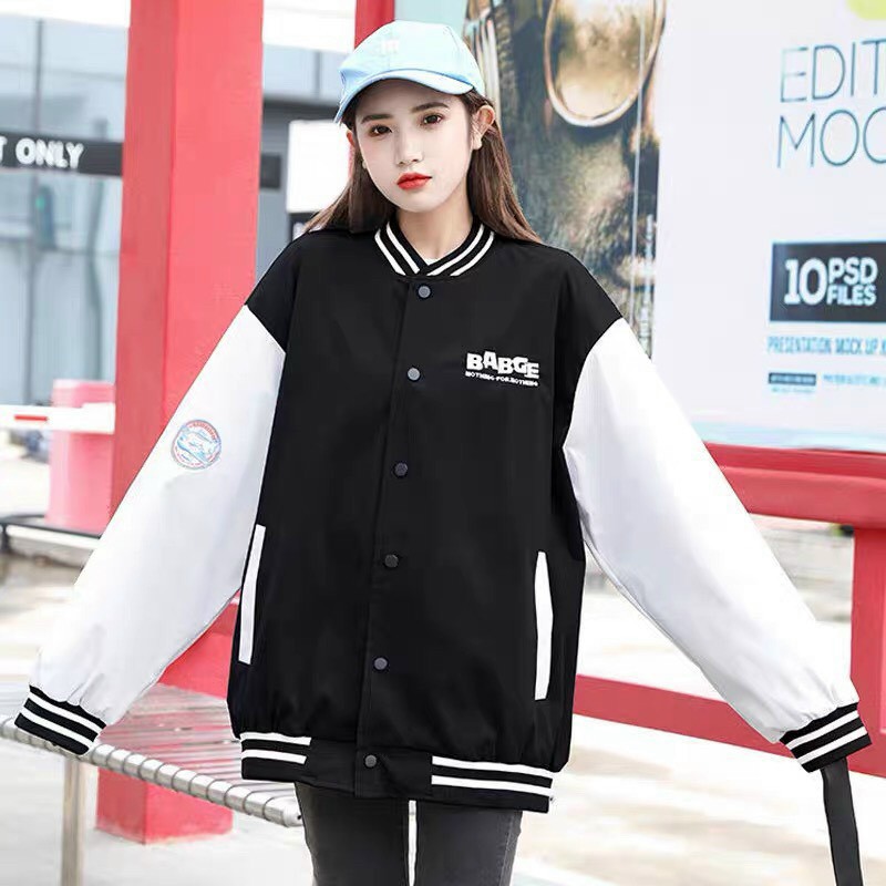 Áo khoác nam nữ dễ thương vải dù thêu BADGE bomber cao cấp Áo khoác cặp đôi HOT [FREESHIP]