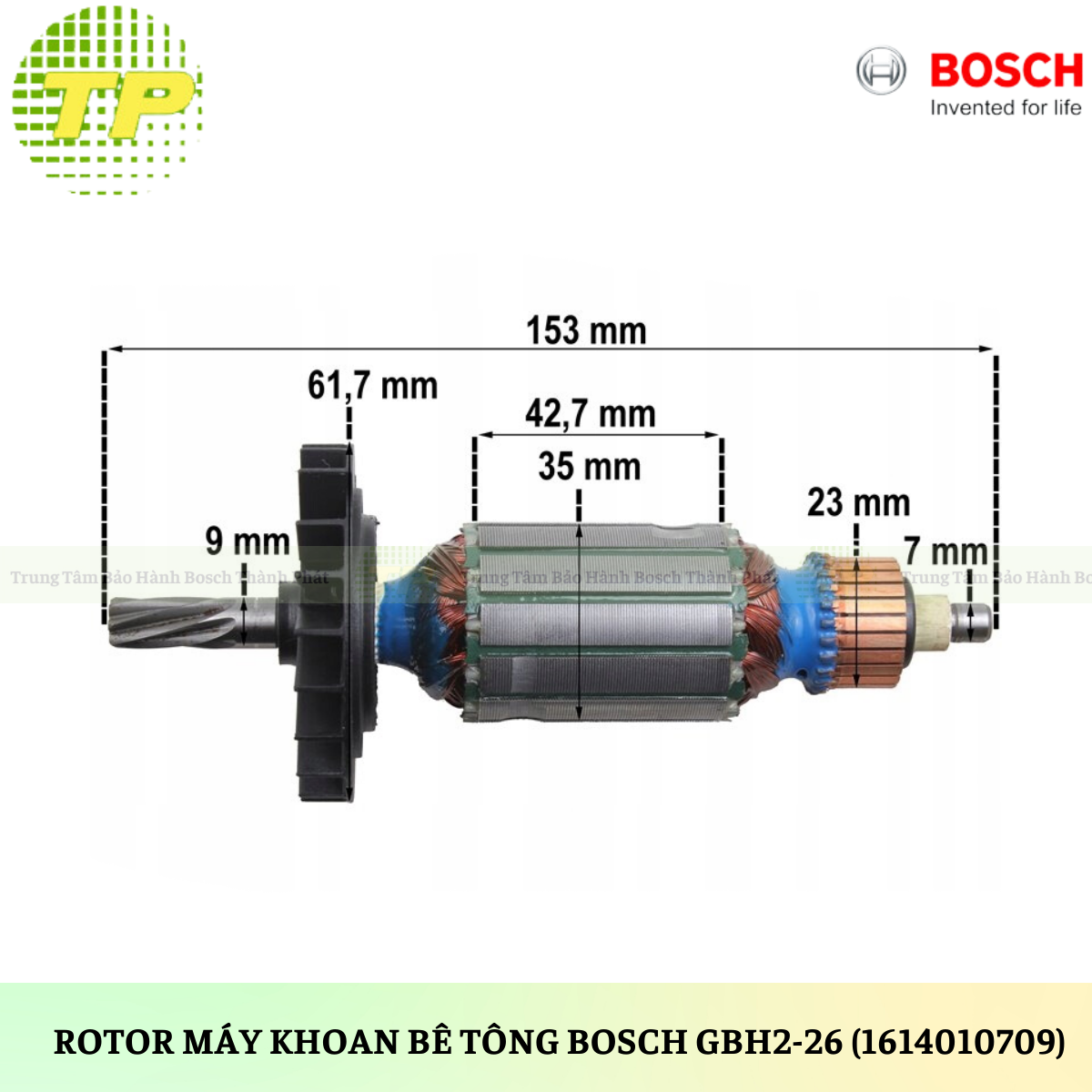 Rotor máy khoan BOSCH GBH2-26DRE/E/RE/DFR  (1619P00349)
