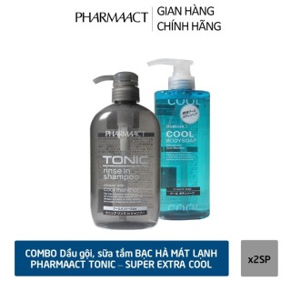 COMBO Dầu gội xả 2in1 + Sữa tắm PharmaAct Tonic & PharmaAct Super Extra Cool Body Soap thumbnail