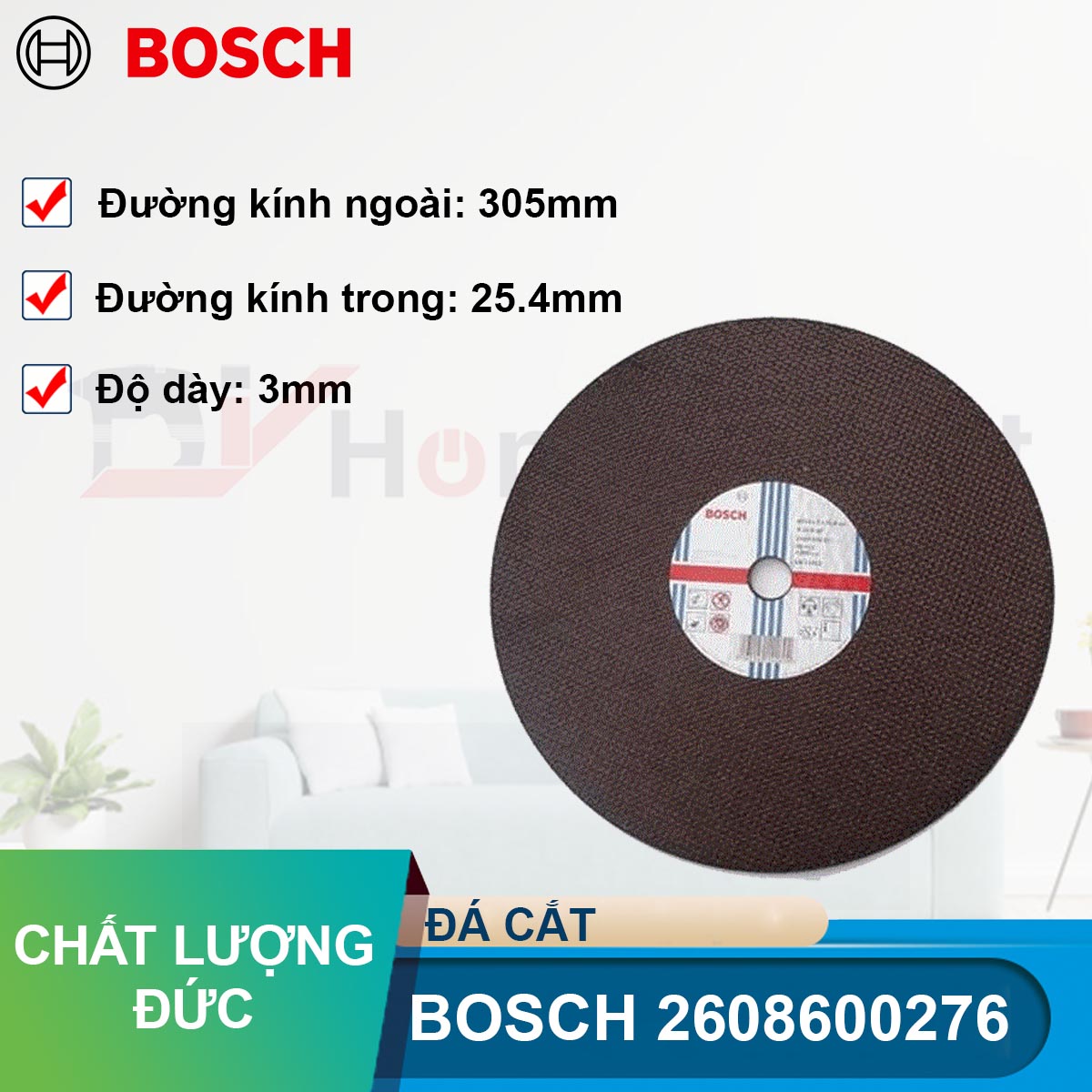 Đá cắt Bosch 305x3x25.4mm ( sắt ) 2608600276