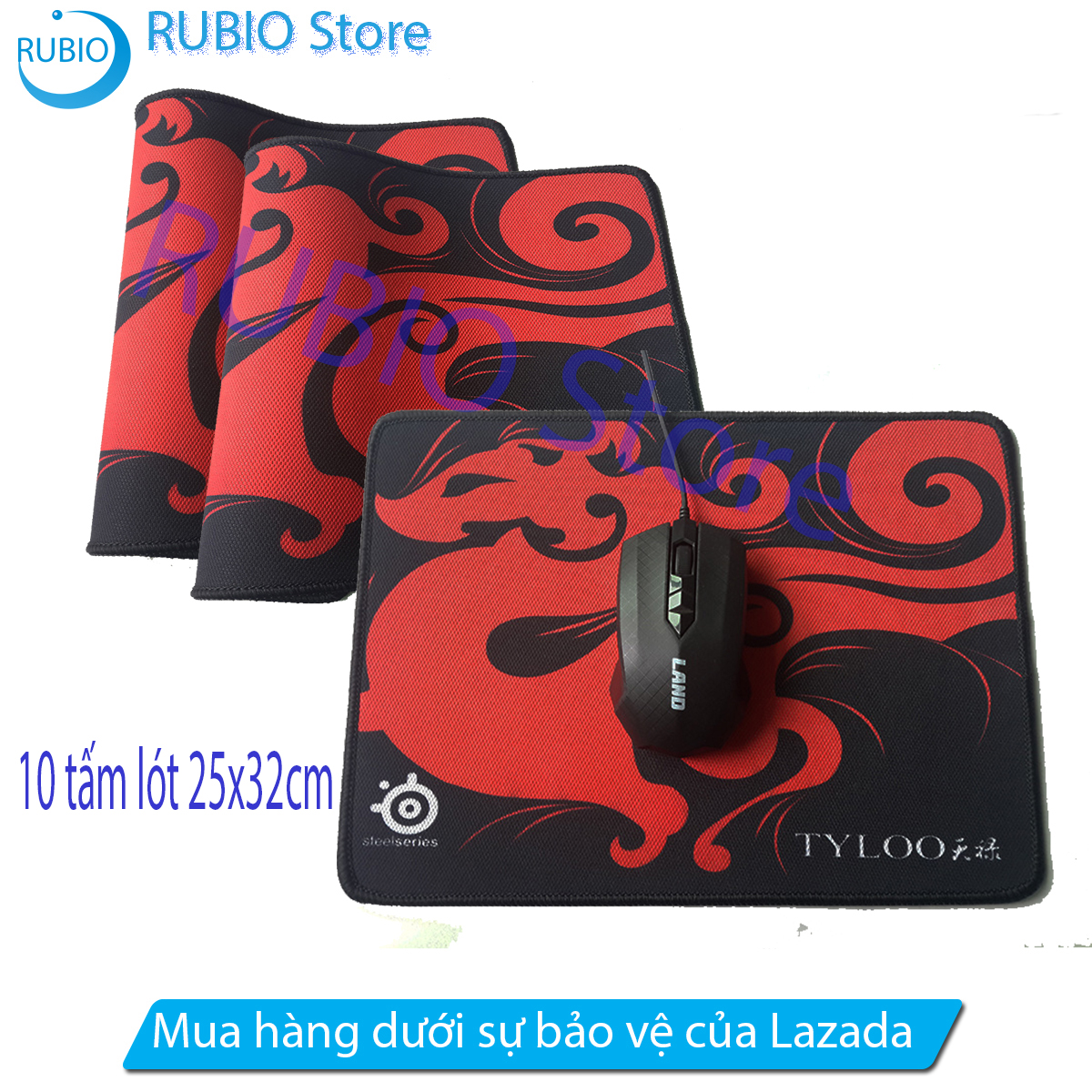 10 tấm lót chuột tyloo MẶT SẦN may viền 250x320x3mm , Bàn di chuột, lót chuột giá sỉ, mouse pad