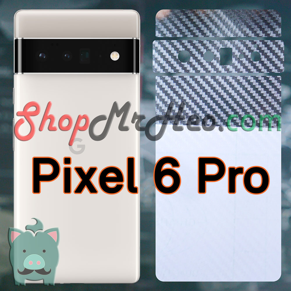 Skin Dán Mặt Sau Lưng Vân 3D Google Pixel 6 Pro - Pixel 6 5G (Carbon, Hình Hộp, Nhám, Vân Da)