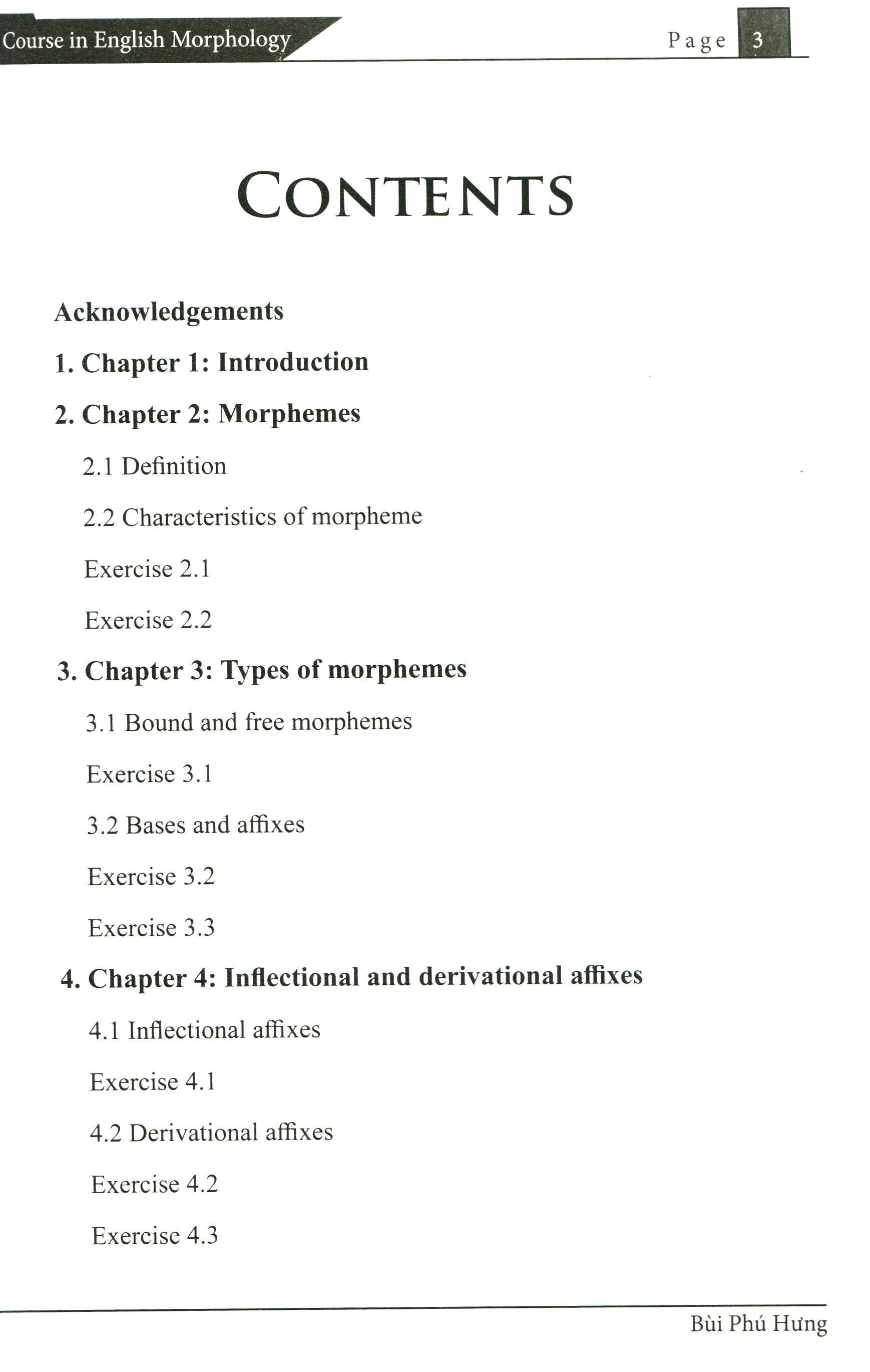 A Course In English Morphology - Bùi Phú Hưng