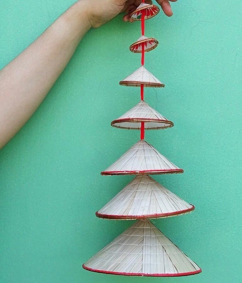 nón lá mini đủ size, dùng trang trí, decor, 1 cái nón lá