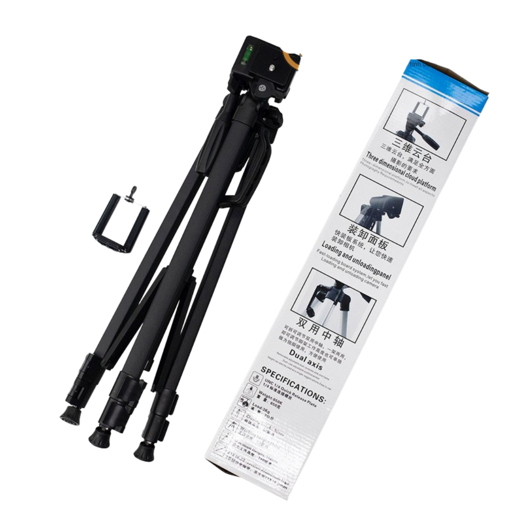 [ Mua 1 tặng 1 món quà ] Chân đế điện thoại và máy ảnh 3366 có remote Bluetooth và túi đựng