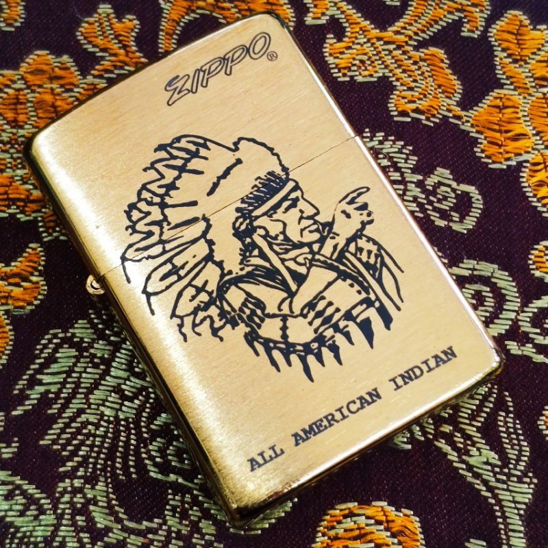 [HCM]Bật lửa Zippo đồng nguyên khối mẫu indian
