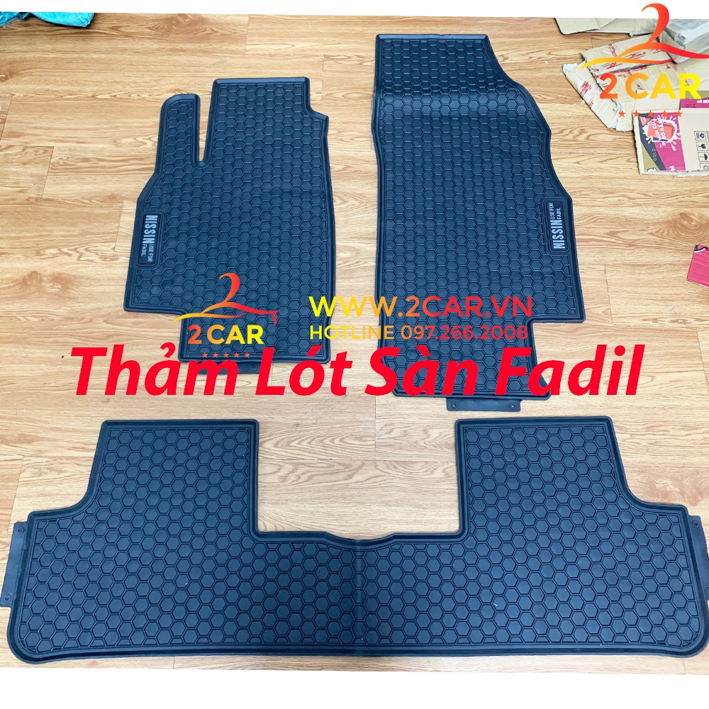 Thảm sàn, lót sàn xe Vinfast Fadil 2018- 2023 cao su đúc vân tổ ong, không mùi-Mẫu M03