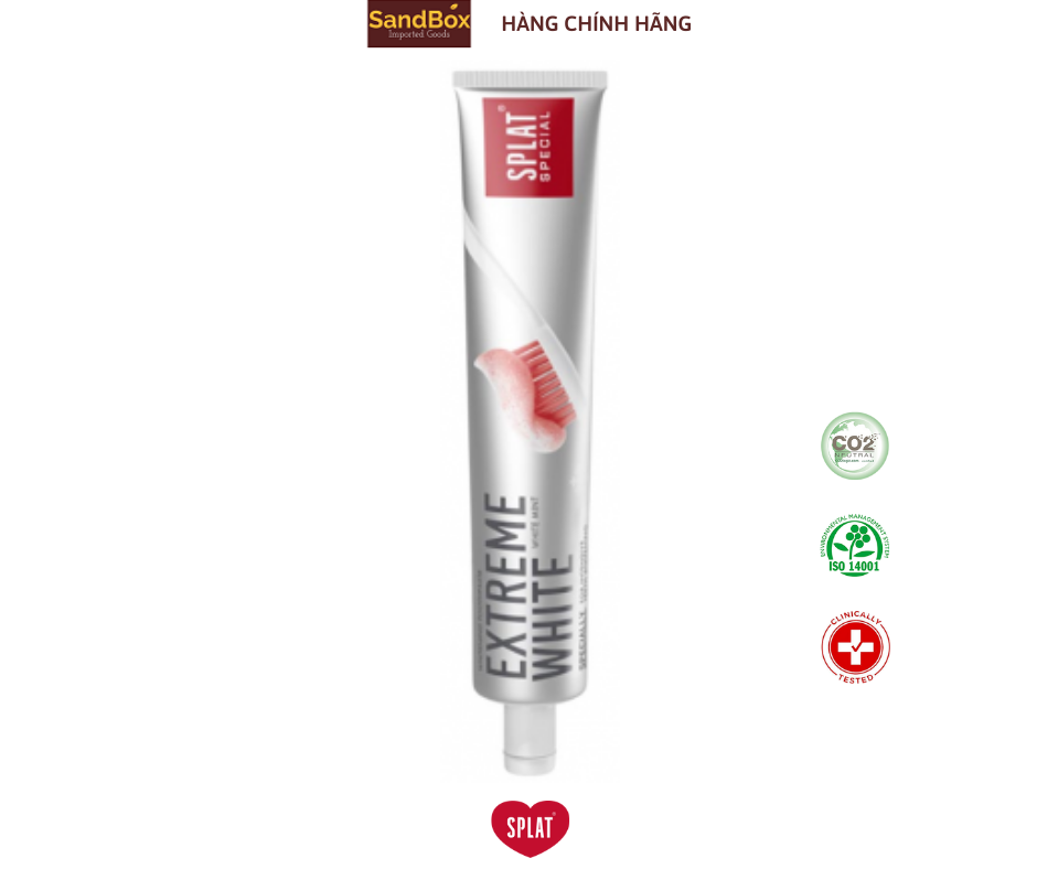 Kem Đánh Răng thảo mộc SPLAT special  EXTREME WHITE Siêu Trắng  75ml
