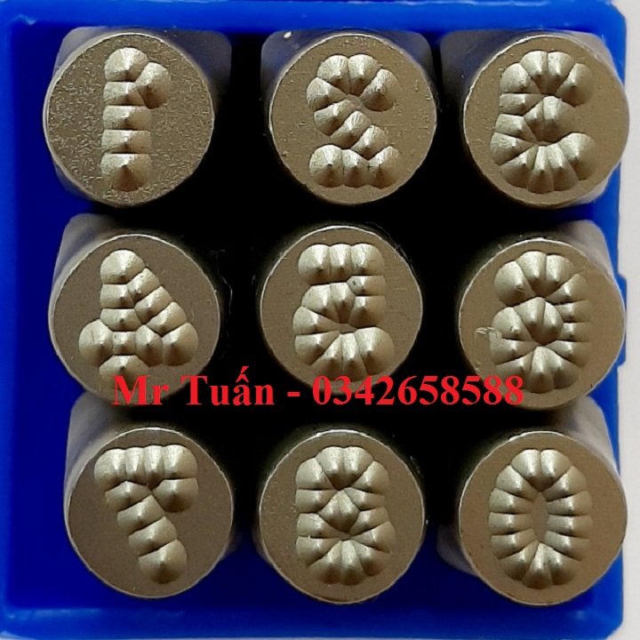 Bộ đục chữ và số chấm bi 6mm