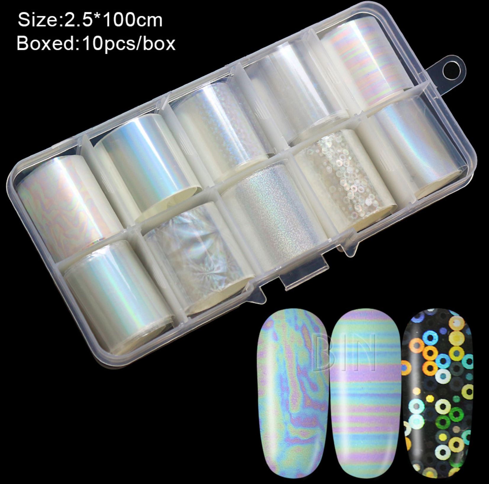 Foil Bạc trang trí móng - Mini Nails