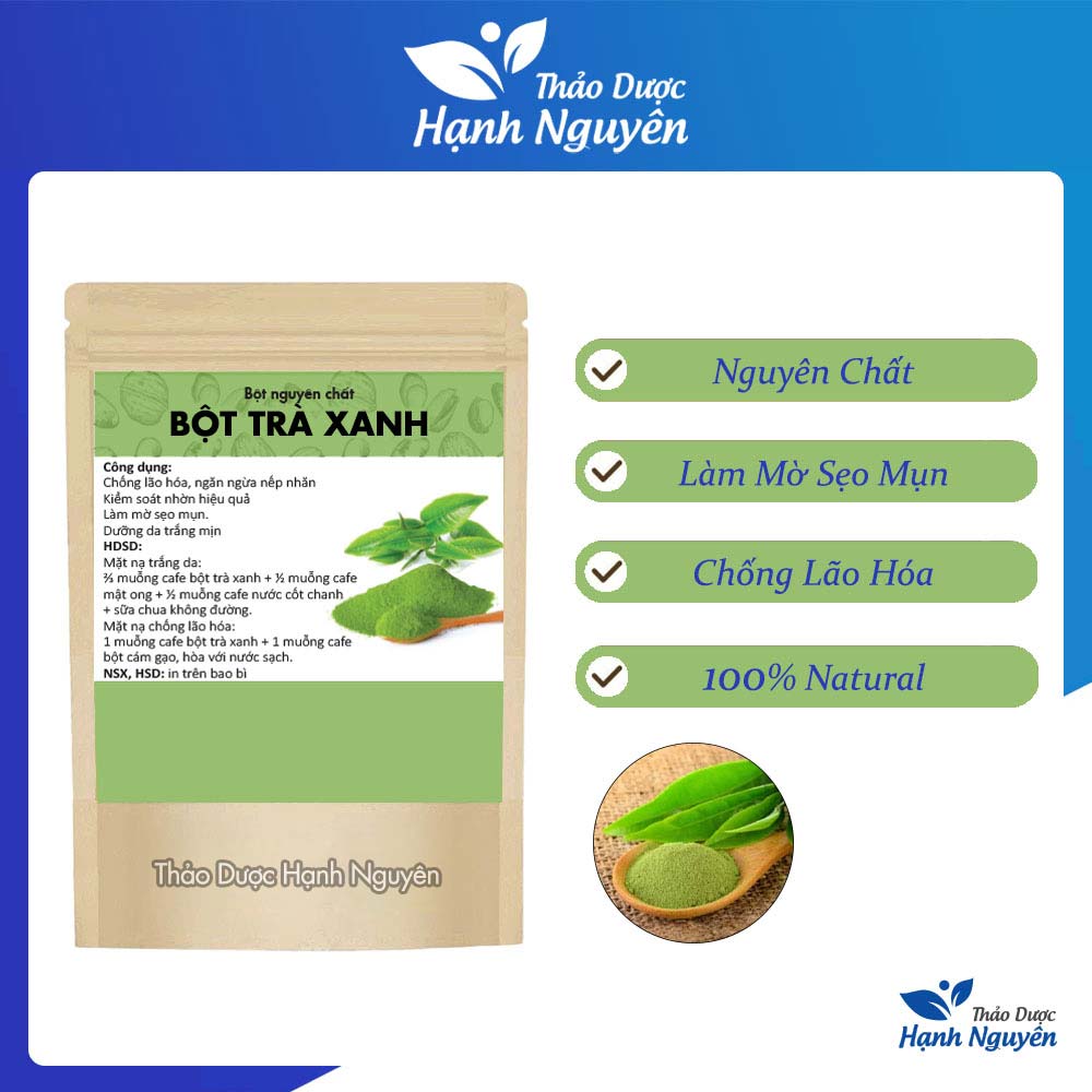 Bột trà xanh sấy lạnh 500g - Thảo Dược Hạnh Nguyên