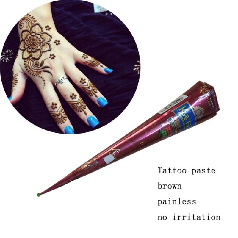 Mực henna Nâu truyền thống tự nhiên 100% mực xăm henna Tattoo Ấn Độ