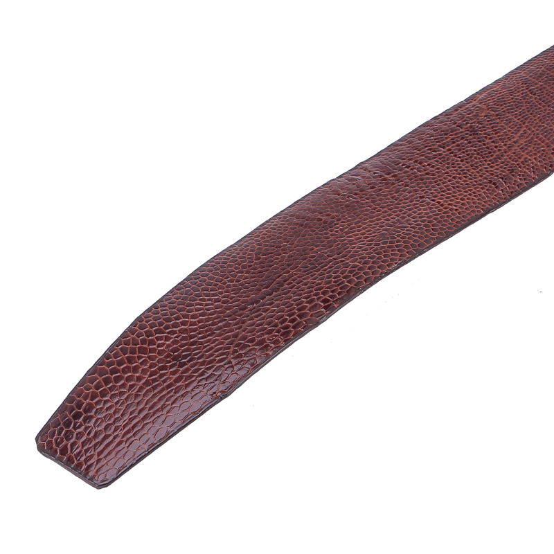 Brown assorted ostrich leather men's belt