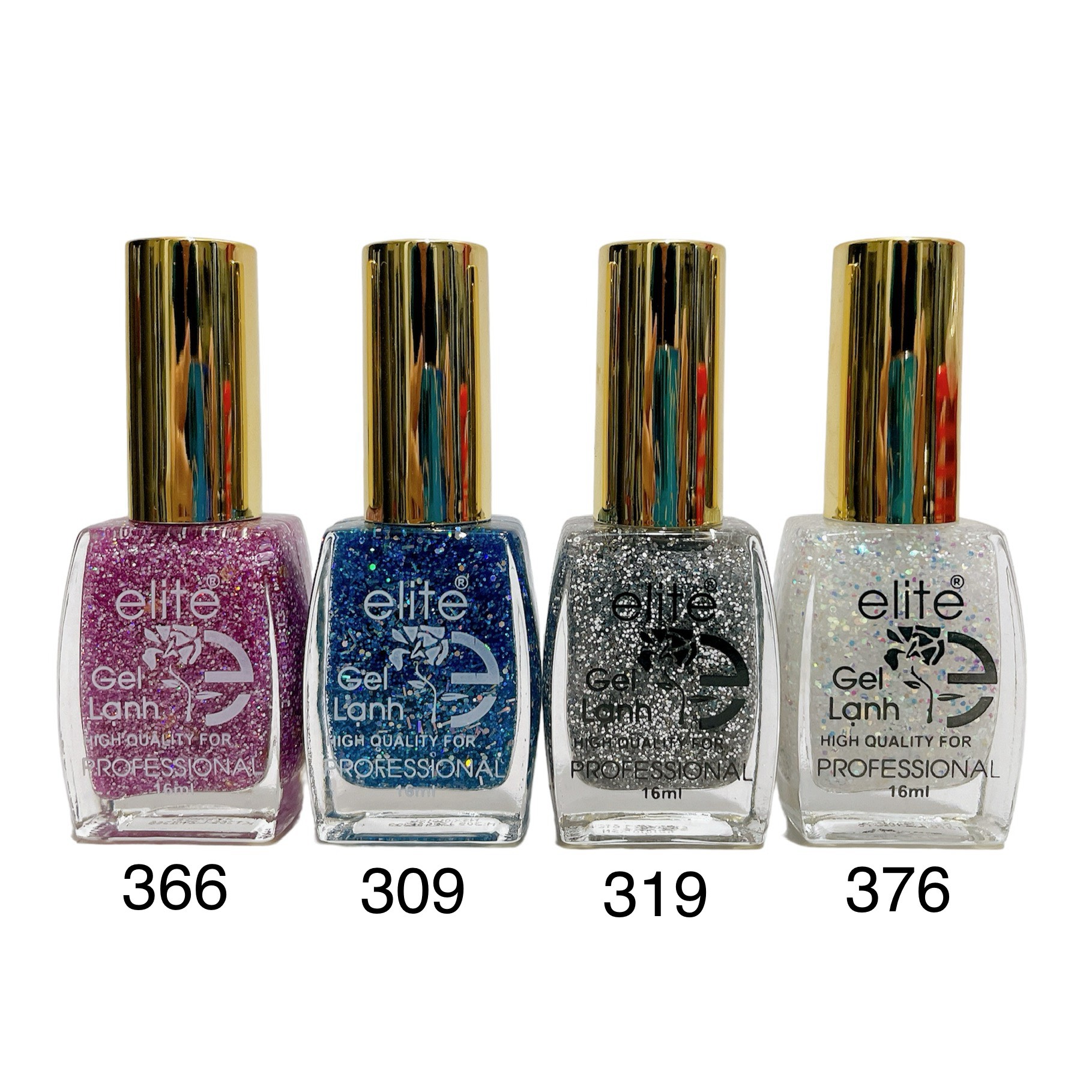Sơn móng tay gel lạnh rose - không hơ máy - sơn kim tuyến - 17ml