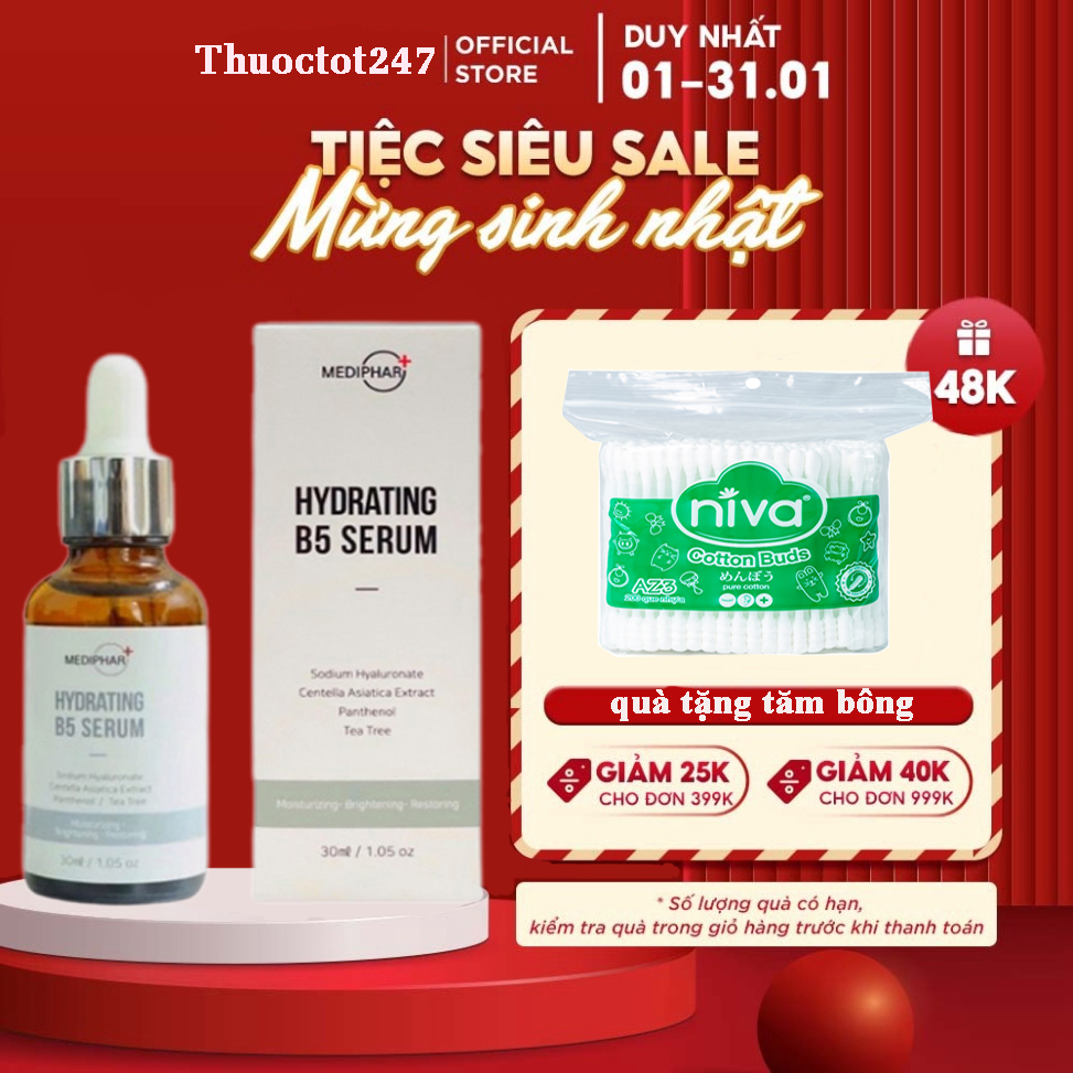 Mediphar+ hydrating b5, phục hồi,sáng da,cấp nước,chống lão hóa mediphar+ hydrating b5