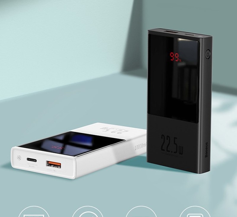 Pin Sạc Dự Phòng Chính Hãng Baseus Super Mini 10000 mAh Sạc Nhanh QC 3.0 22.5W Cho Các Dòng Smartphone
