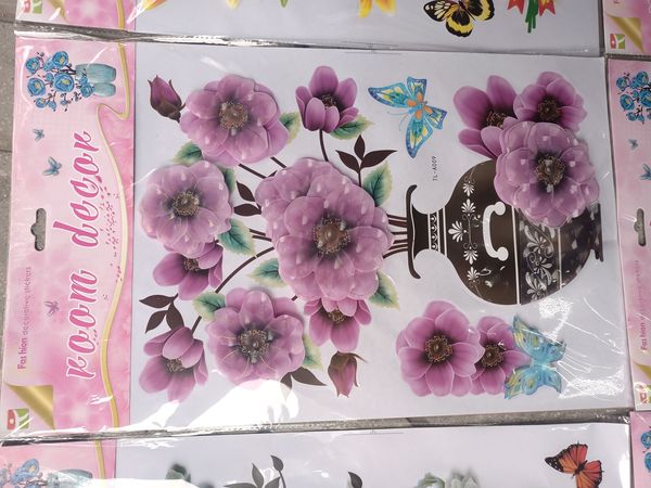 Tranh dán tường 3D hình hoa