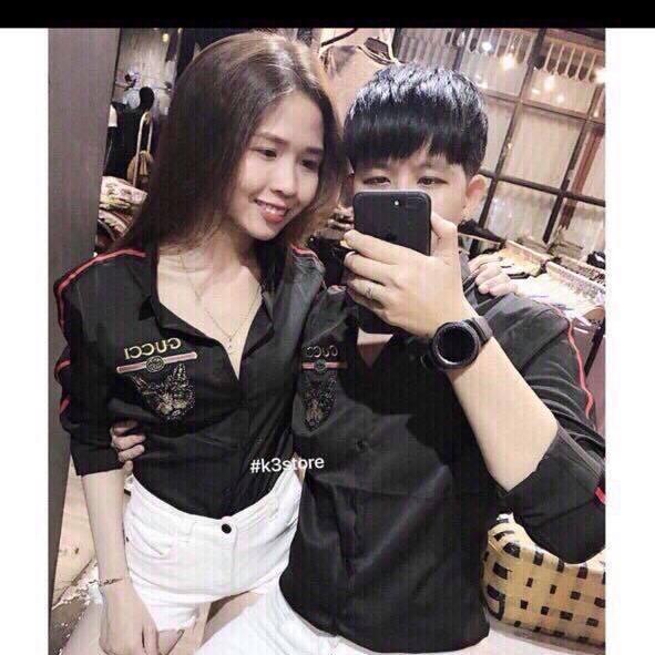 ÁO SƠ MI NAM NỮ PHI LỤA THỜI TRANG TYNAFASHION 010