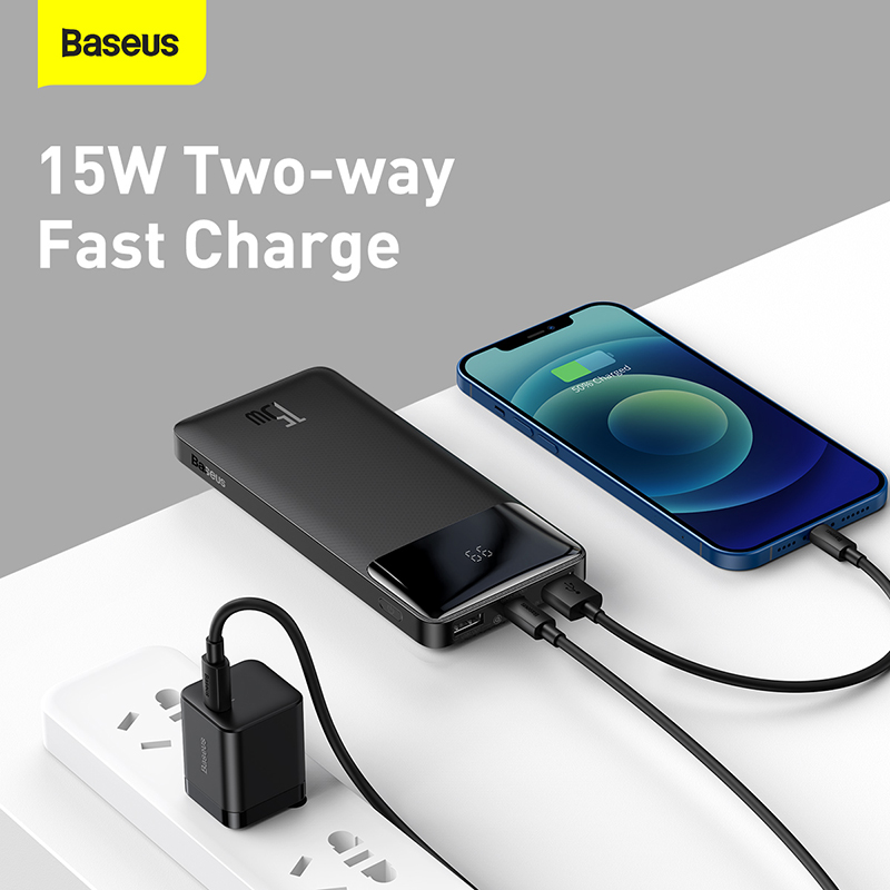 BASEUS Sạc Dự Phòng 10000mah 15W 20W Pin sạc dự phòng cho iPhone 14 13 Pro Max 12 11 Redmi Huawei Samsung Xiaomi Android Mobile Phone