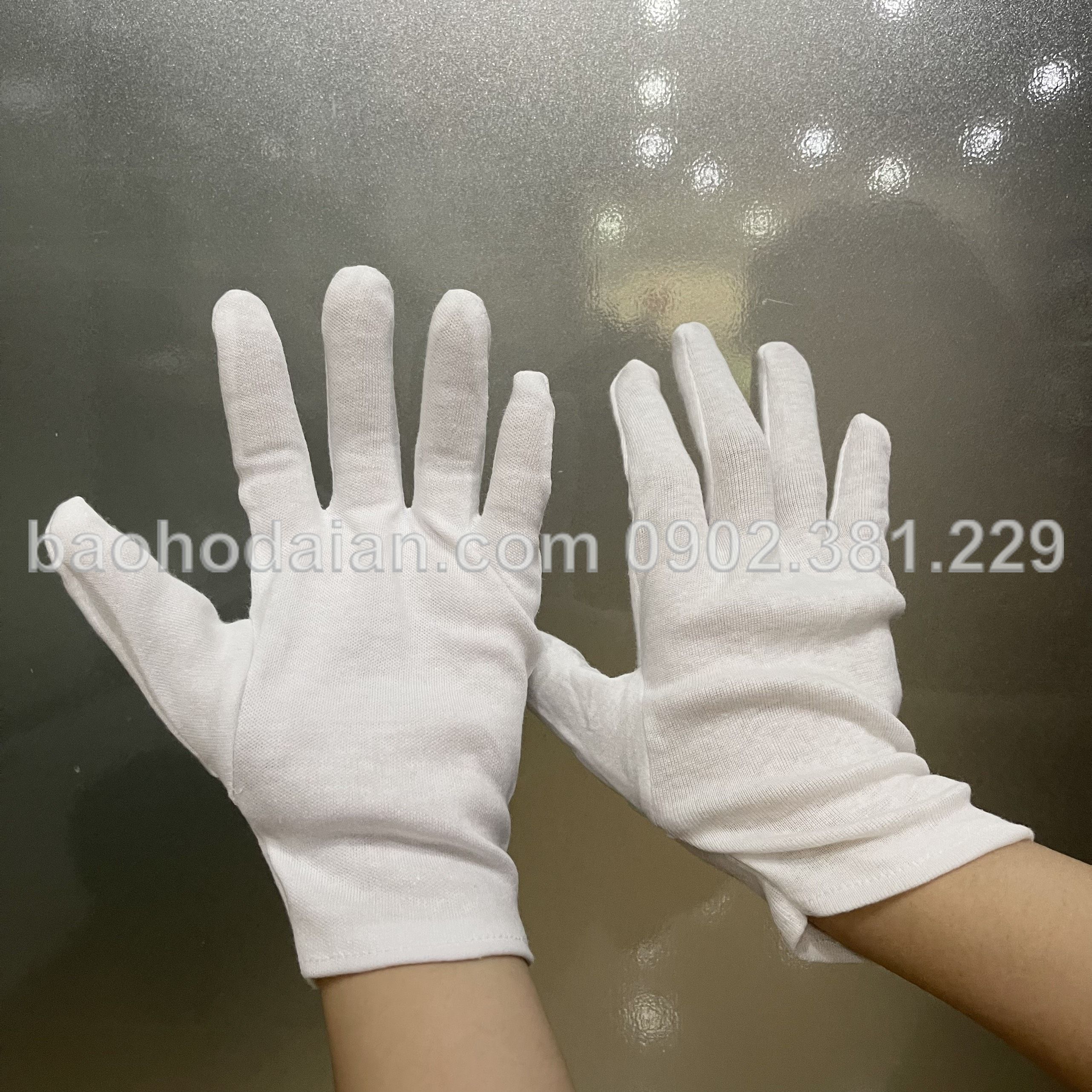 Combo 10 đôi Bao tay trắng, găng tay vải cotton-hình thật-hàng sẵn